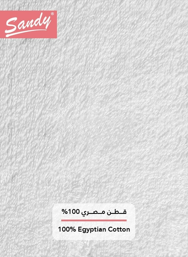ساندي منشفة فاخرة للشعر والوجه واليد قطن 100%, صنعت في مصر, مثالية للاستخدام اليومي, سريعة الجفاف وعالية الامتصاص وشديدة النعومة 50 × 90 سم, أبيض - Image 5
